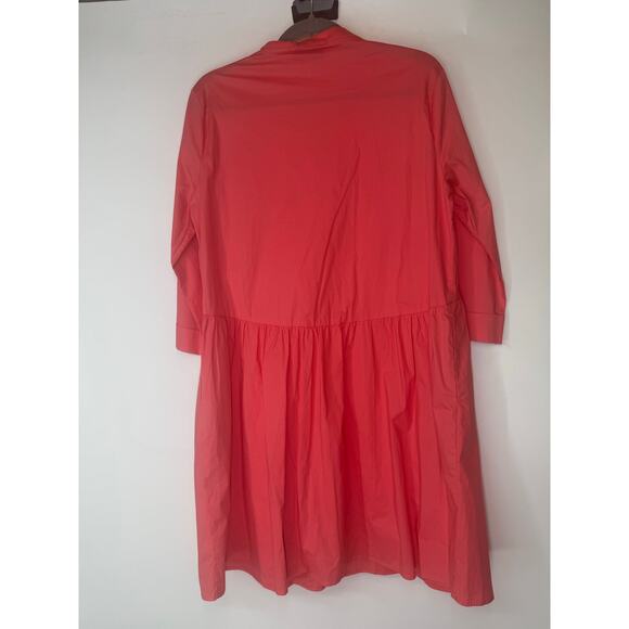 Tuckernuck Women's Poppy Pink Cotton Poplin Royal Shirt Dress Mini XL - Picture 8 of 8